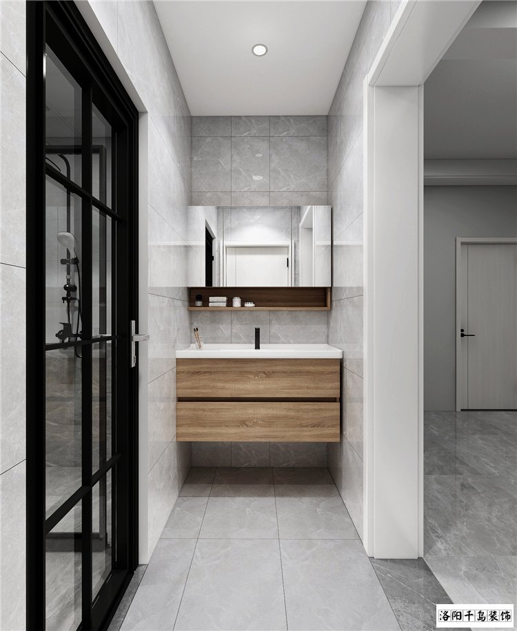 現代簡約客衛(wèi)干區(qū)裝修效果圖