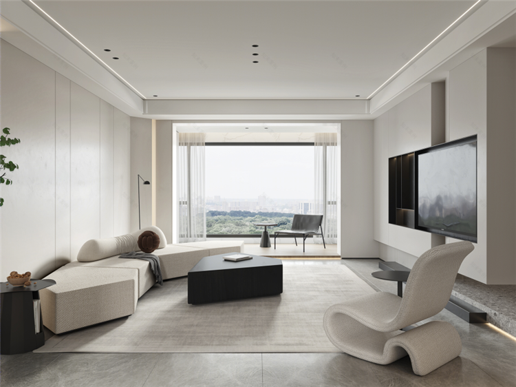 洛陽室內(nèi)裝修設(shè)計(jì)公司，極簡風(fēng)客廳裝修案例